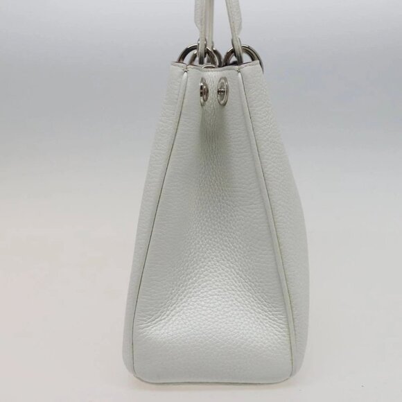 Christian Dior Diorissimo Hand Bag Leather 2way White Auth am6412AV - Picture 5 of 15